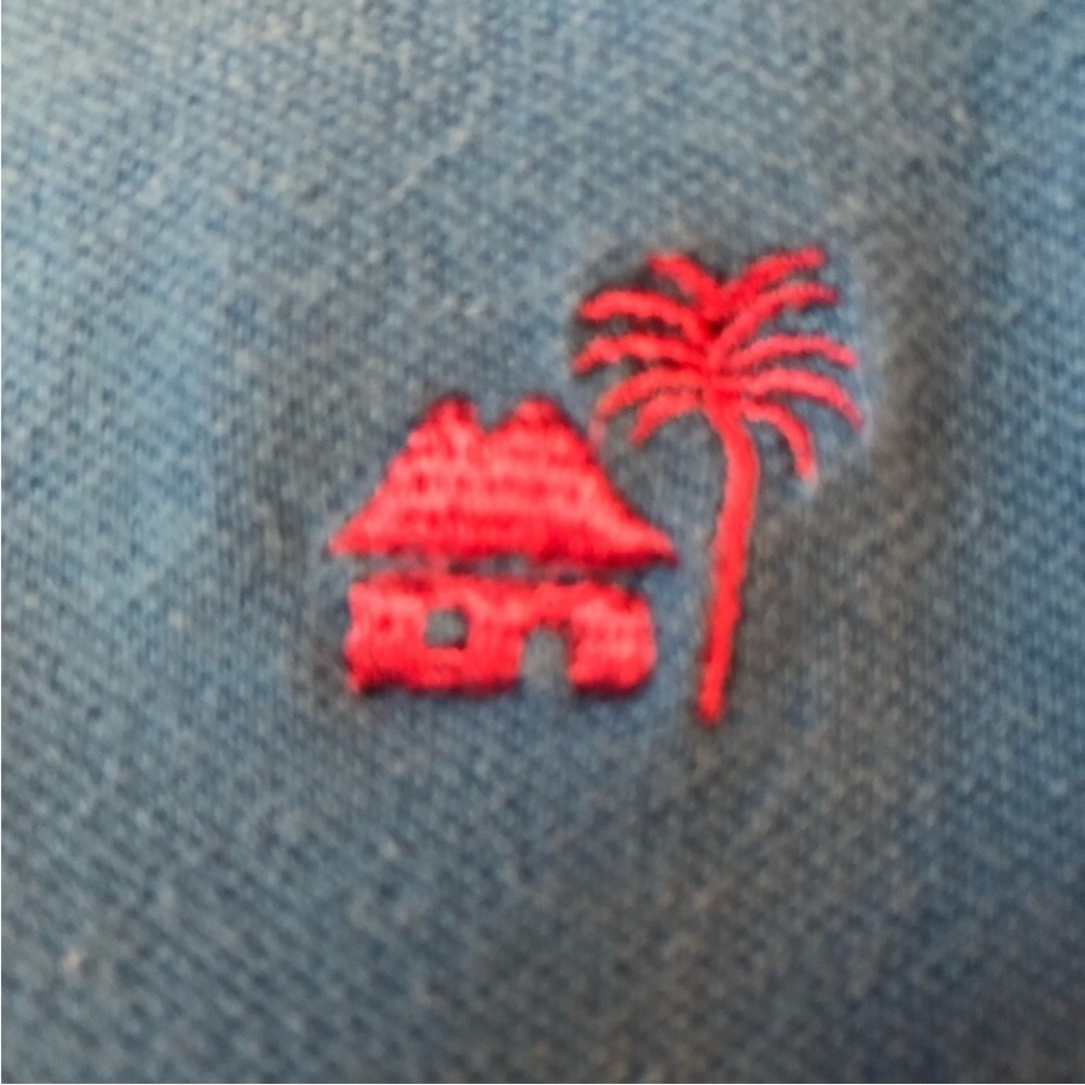 Caribbean Joe polo shirts bundle 2 blue V neck button placket short sleeve 2X - Picture 4 of 10